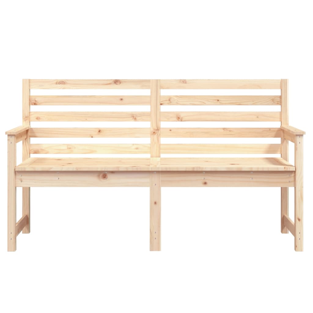 havebænk 159,5x48x91,5 cm massivt fyrretræ