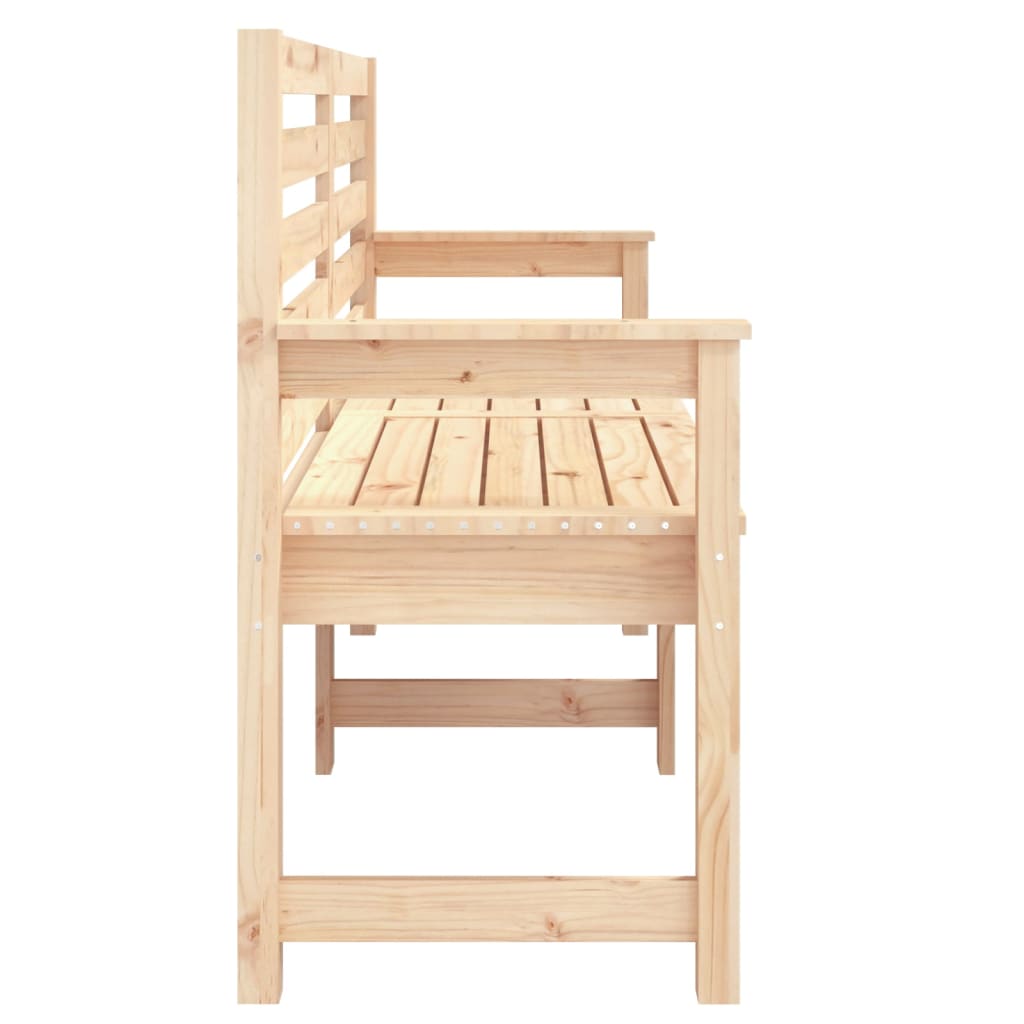havebænk 159,5x48x91,5 cm massivt fyrretræ