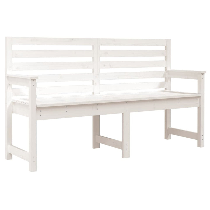 havebænk 159,5x48x91,5 cm massivt fyrretræ hvid