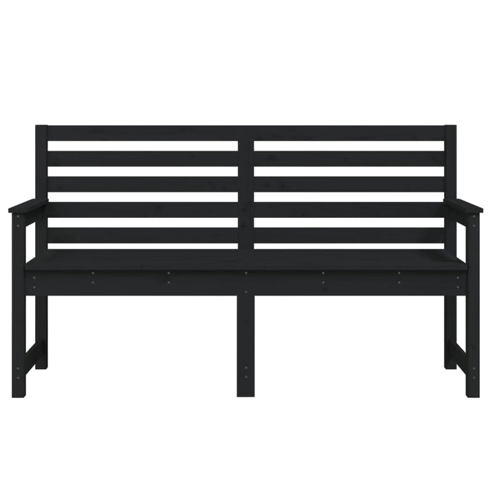 havebænk 159,5x48x91,5 cm massivt fyrretræ sort