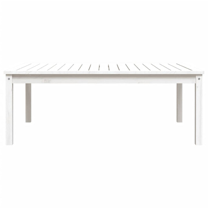 havebord 121x82,5x45 cm massivt fyrretræ hvid