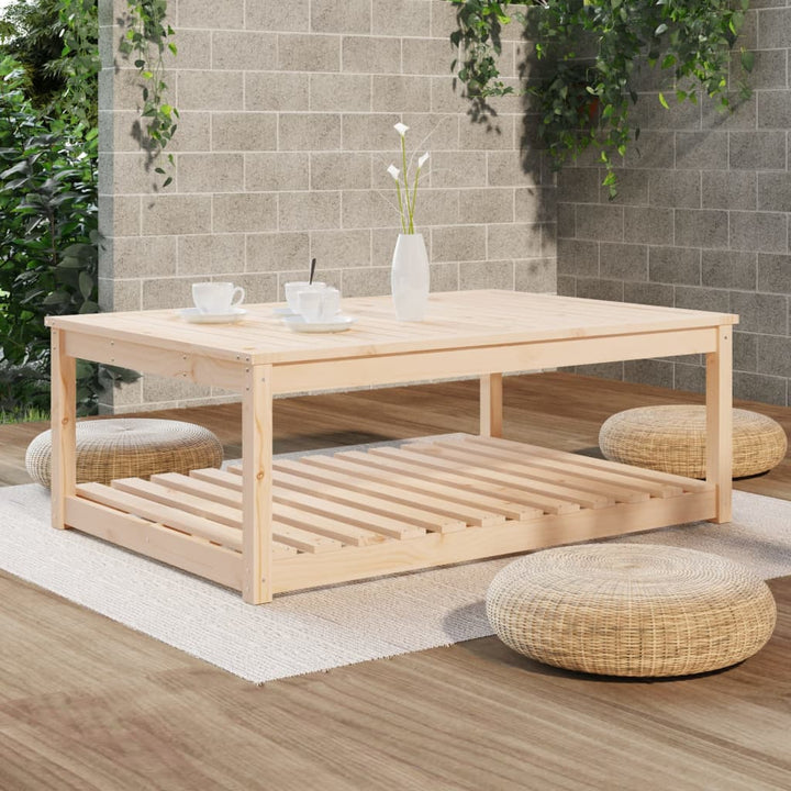 havebord 121x82,5x45 cm massivt fyrretræ