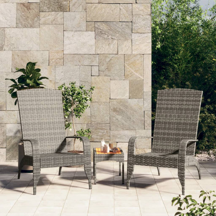 havestol Adirondack grå polyrattan