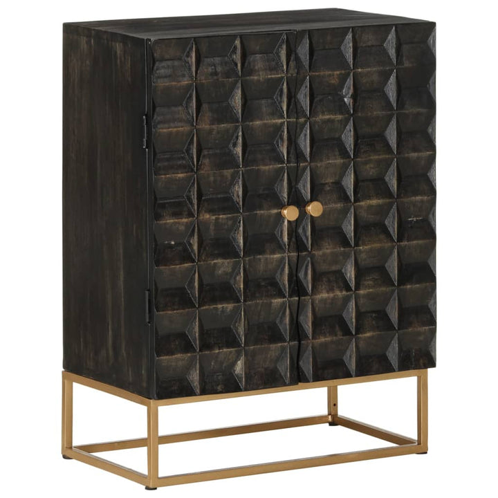 skænk 55x34x75 cm massivt mangotræ og jern sort