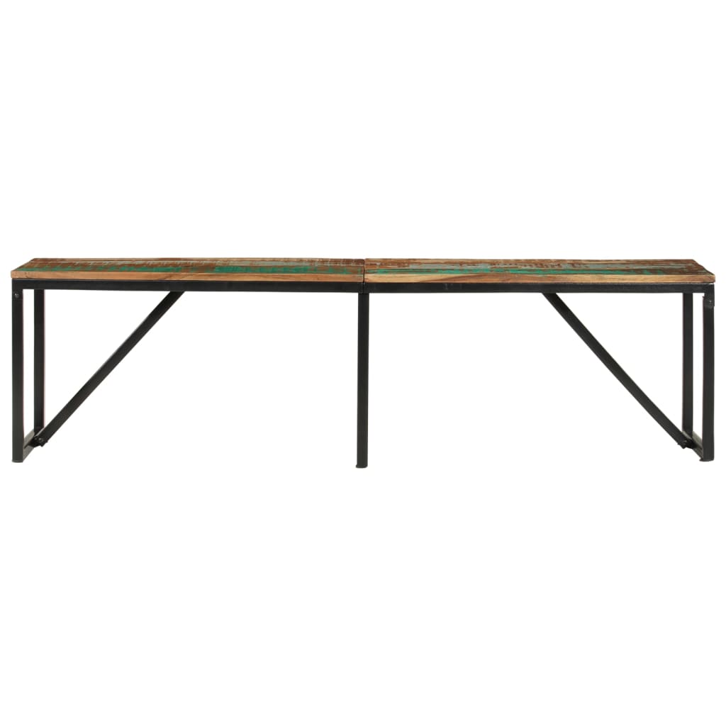 bænk 160x35x46 cm massivt genbrugstræ