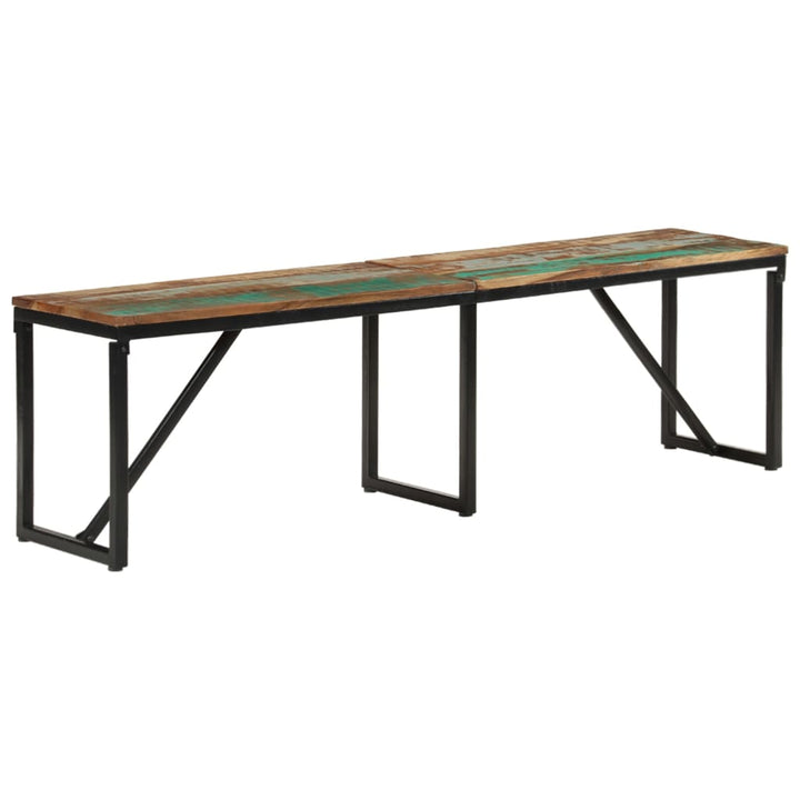 bænk 160x35x46 cm massivt genbrugstræ