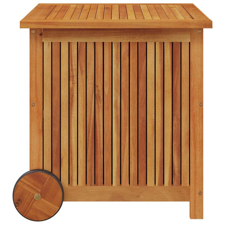 opbevaringsboks til haven med hjul 60x50x58 cm massivt træ