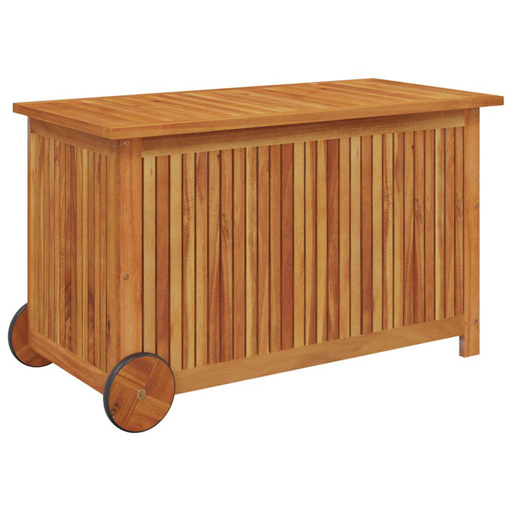 opbevaringsboks til haven med hjul 90x50x58 cm massivt træ