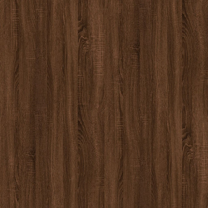 bogreol/rumdeler 80x24x192 cm konstrueret træ brunt eg