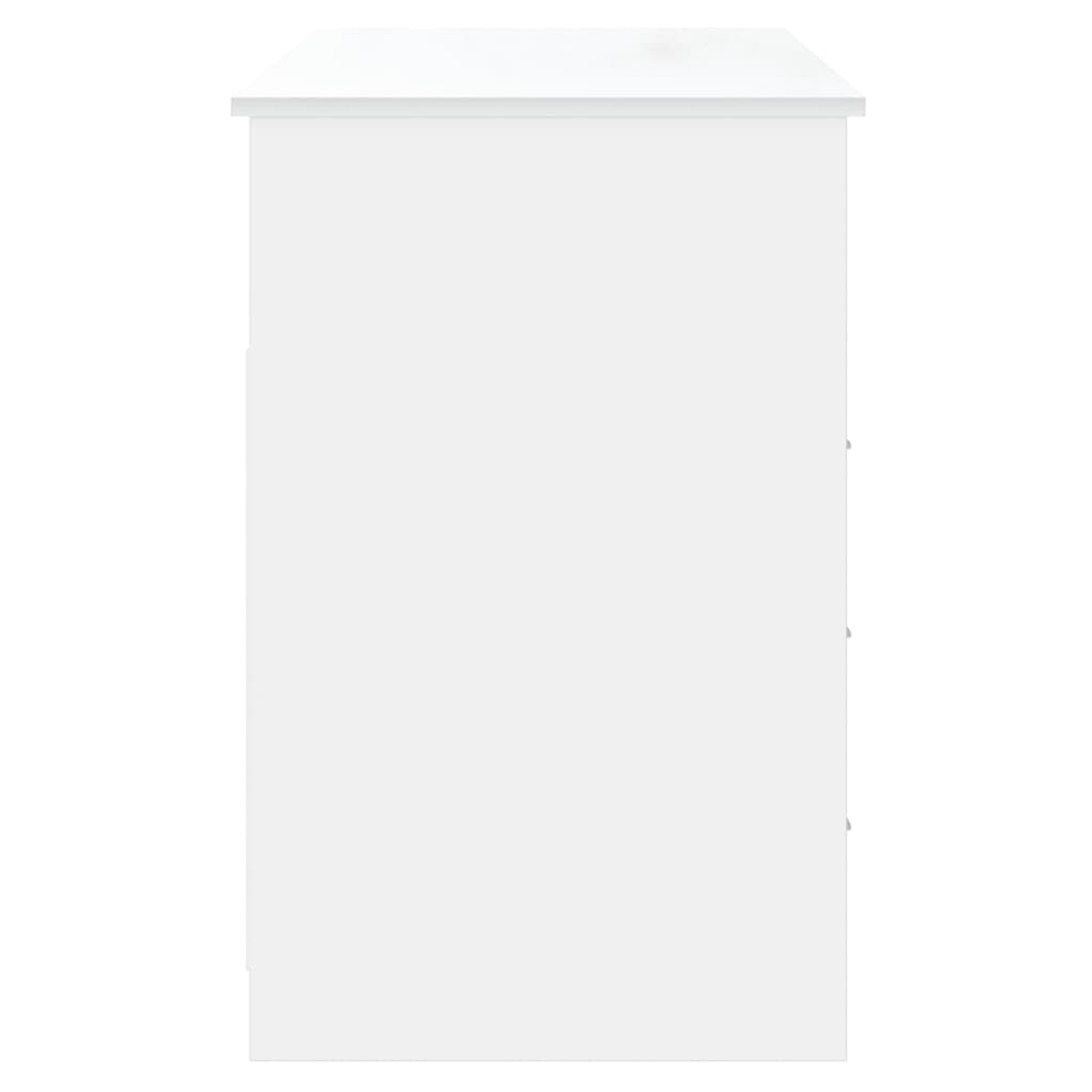 skrivebord m. hylder 102x50x76 cm konstrueret træ hvid