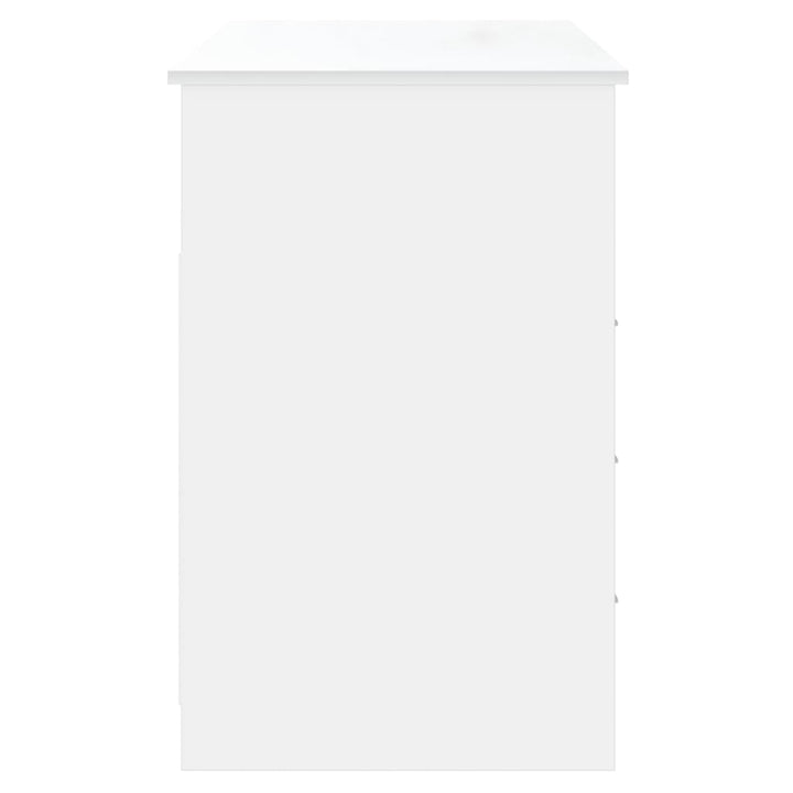 skrivebord m. hylder 102x50x76 cm konstrueret træ hvid