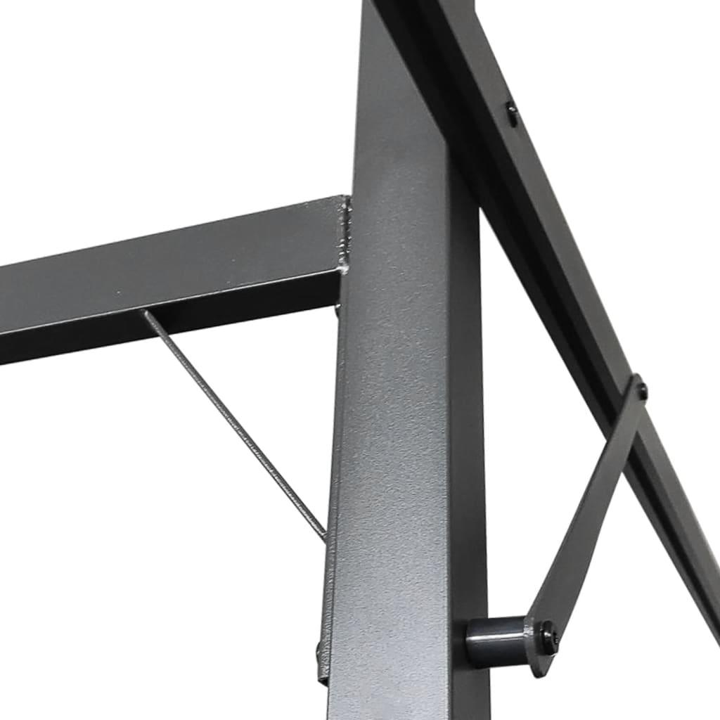 pergola med sammenrulleligt tag 589x292x230 cm cremefarvet