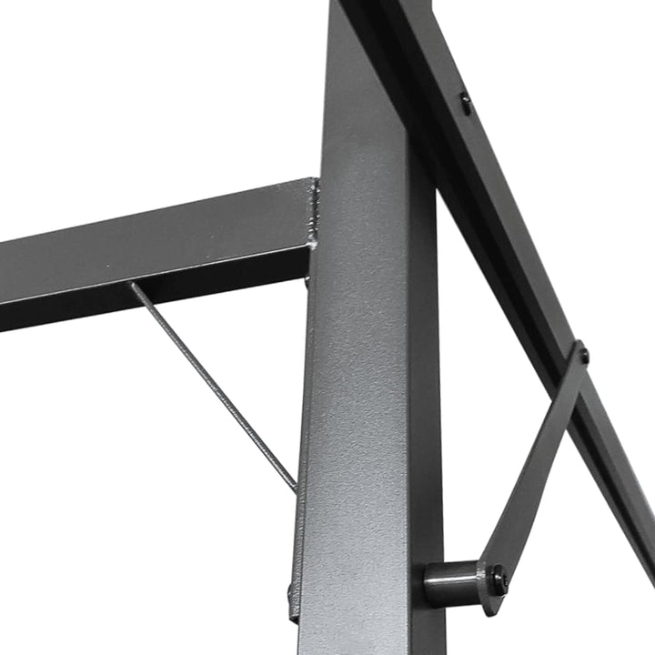 pergola med sammenrulleligt tag 589x292x230 cm gråbrun