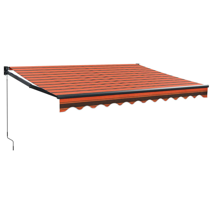 foldemarkise 3,5x2,5 m stof og aluminium orange og brun