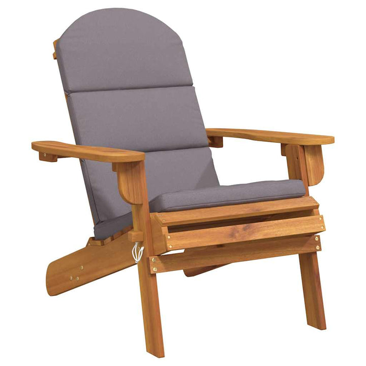 Adirondack-havestol med hynder massivt akacietræ