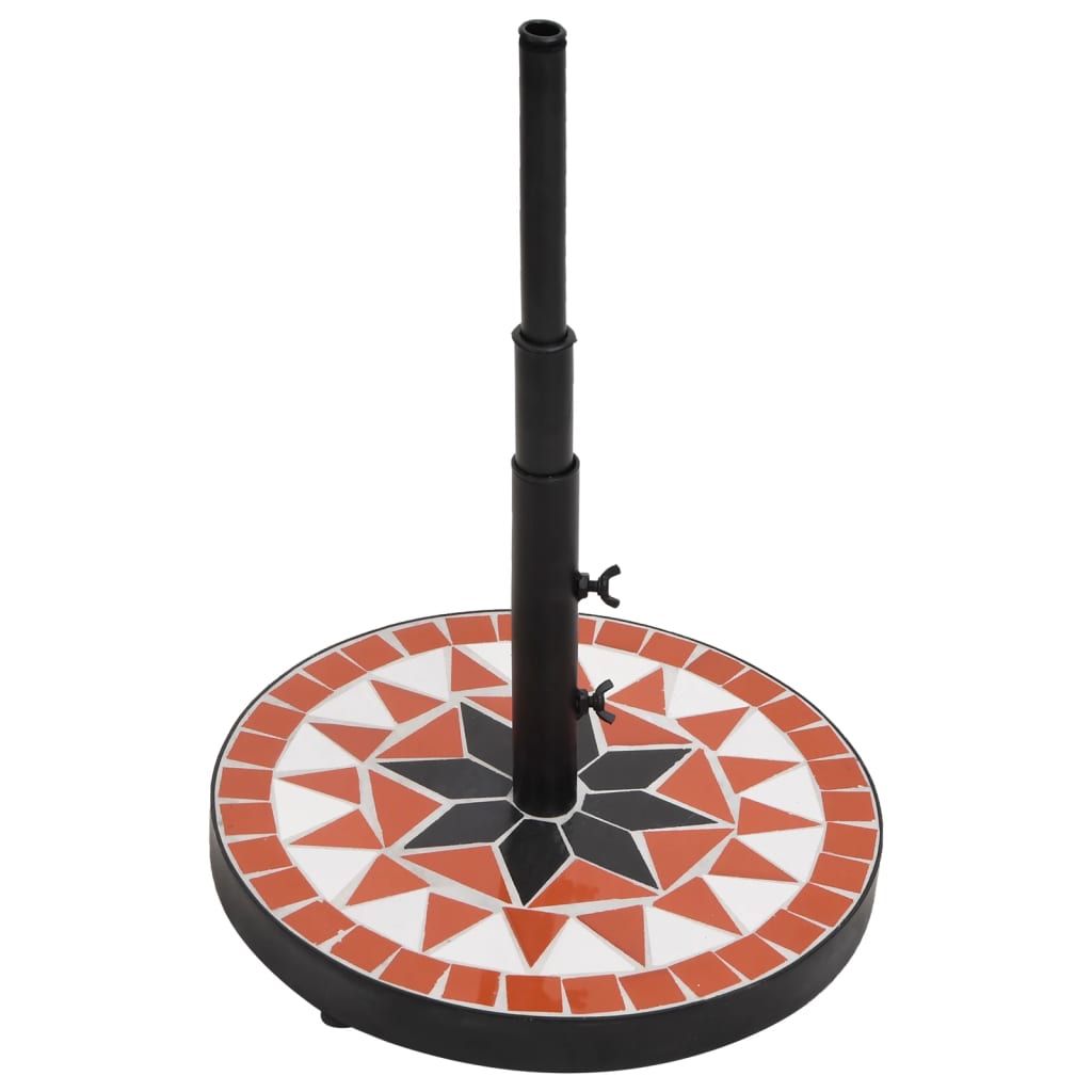 parasolfod 12 kg rund terrakotta og hvid