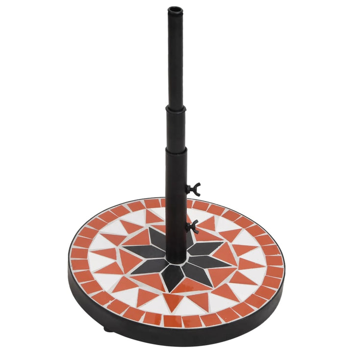 parasolfod 12 kg rund terrakotta og hvid