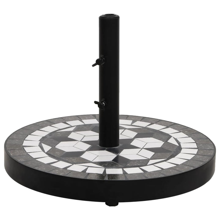 parasolfod 12 kg rund sort og hvid