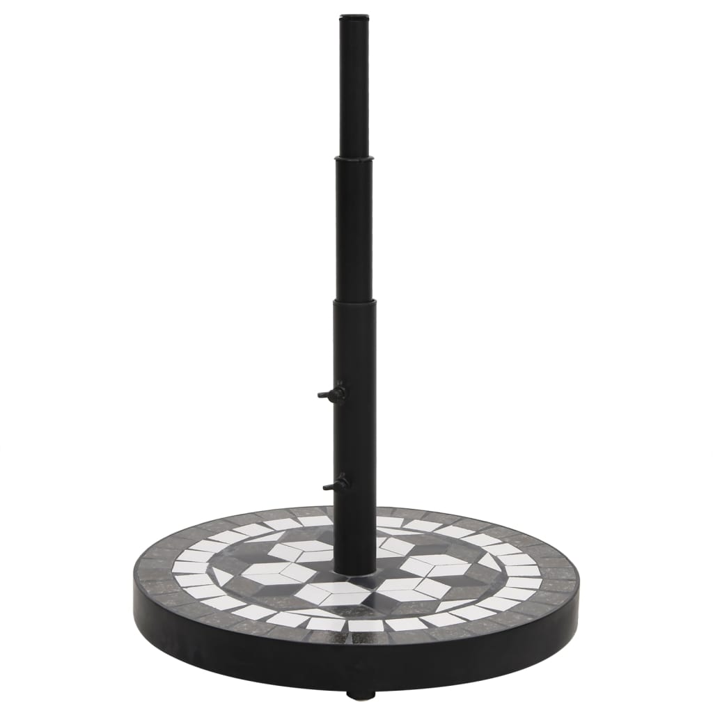 parasolfod 12 kg rund sort og hvid