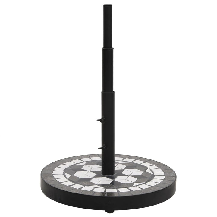 parasolfod 12 kg rund sort og hvid