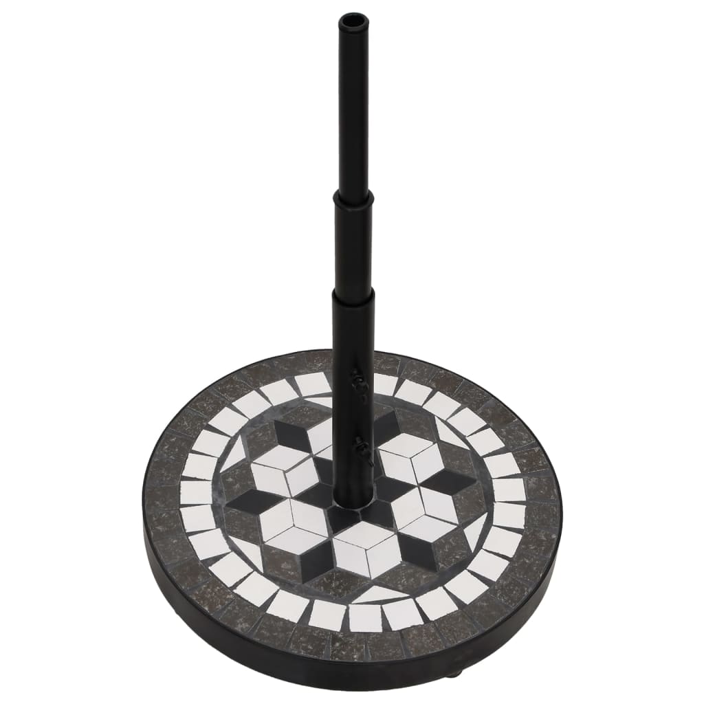 parasolfod 12 kg rund sort og hvid