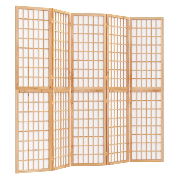 5-panels rumdeler 200x170 cm foldbar japansk stil