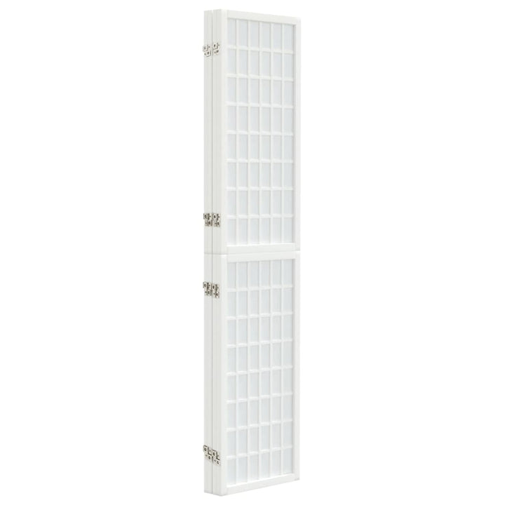 4-panels rumdeler 160x170 cm foldbar japansk stil hvid