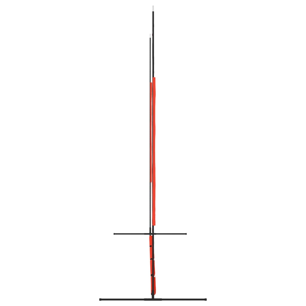 bærbart baseballnet 369x107x271 cm stål polyester rød og sort