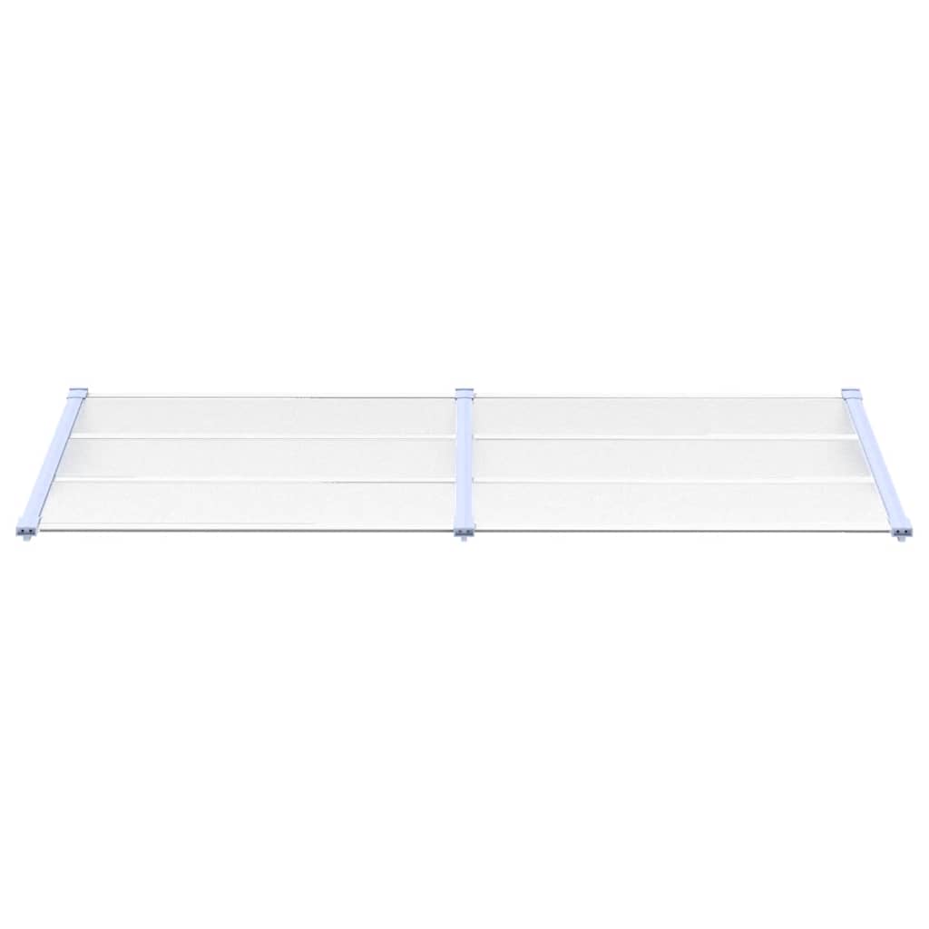 dørbaldakin 239x90 cm polycarbonat grå og transparent