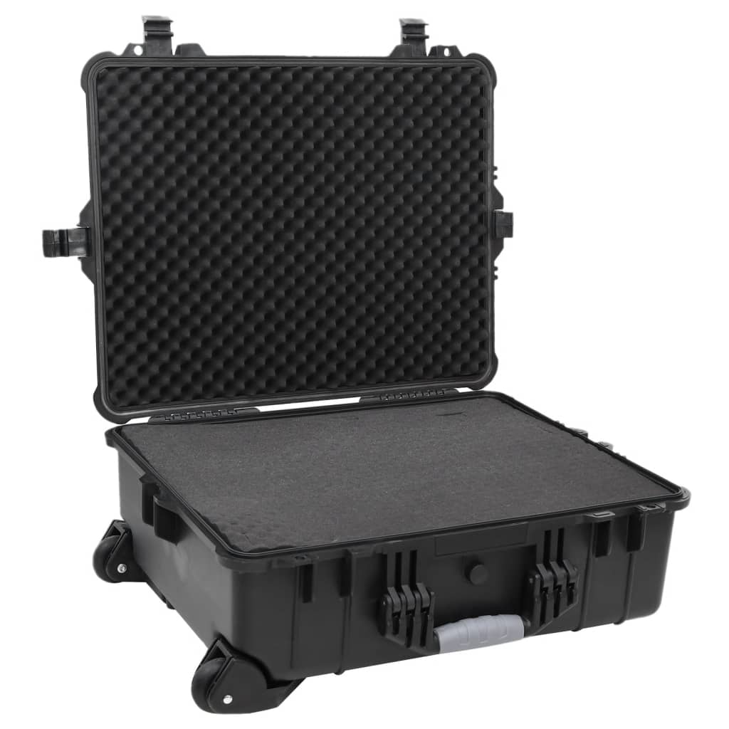 flightcase med hjul 63x50x23 cm PP sort