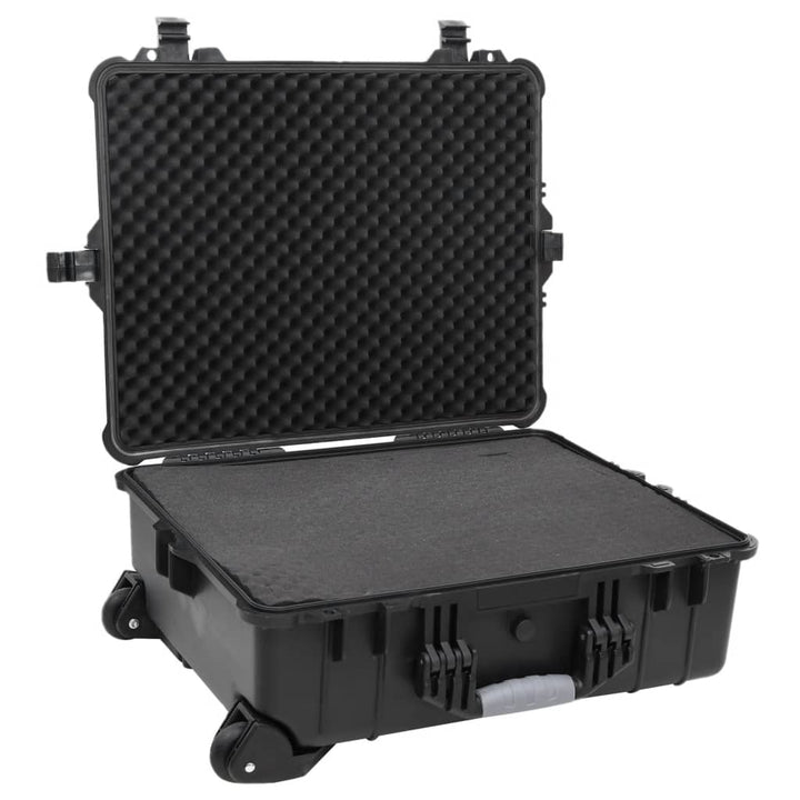 flightcase med hjul 63x50x23 cm PP sort