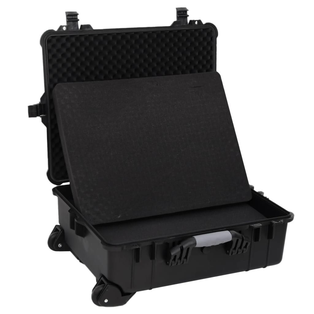 flightcase med hjul 63x50x23 cm PP sort