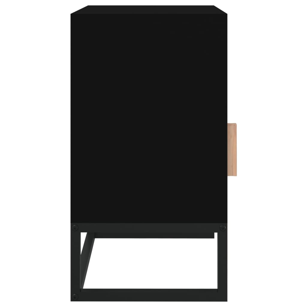 sengeborde 2 stk. 40x30x55,5 cm konstrueret træ og jern sort