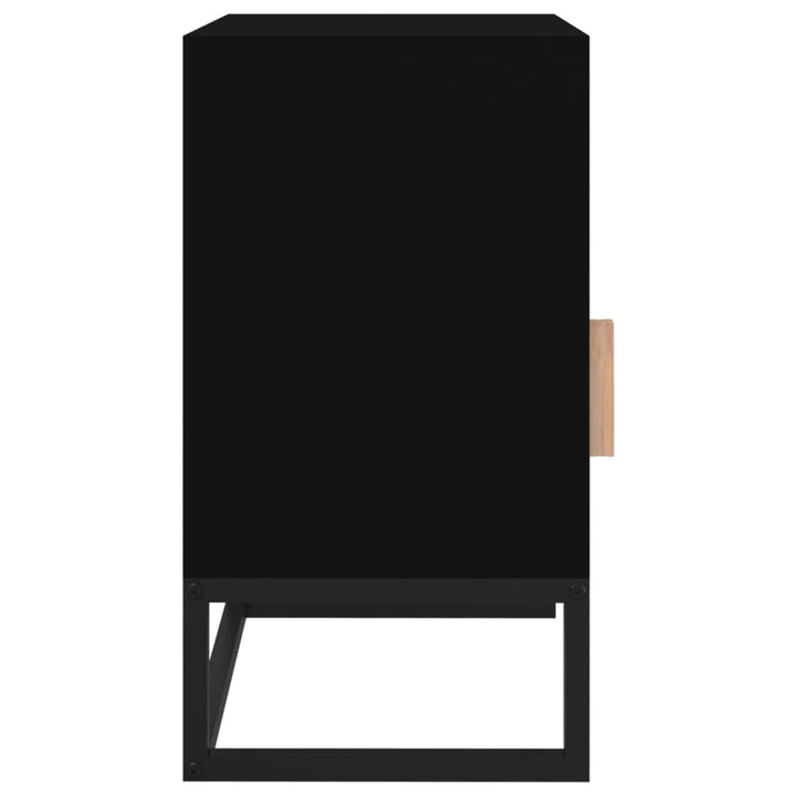 sengeborde 2 stk. 40x30x55,5 cm konstrueret træ og jern sort