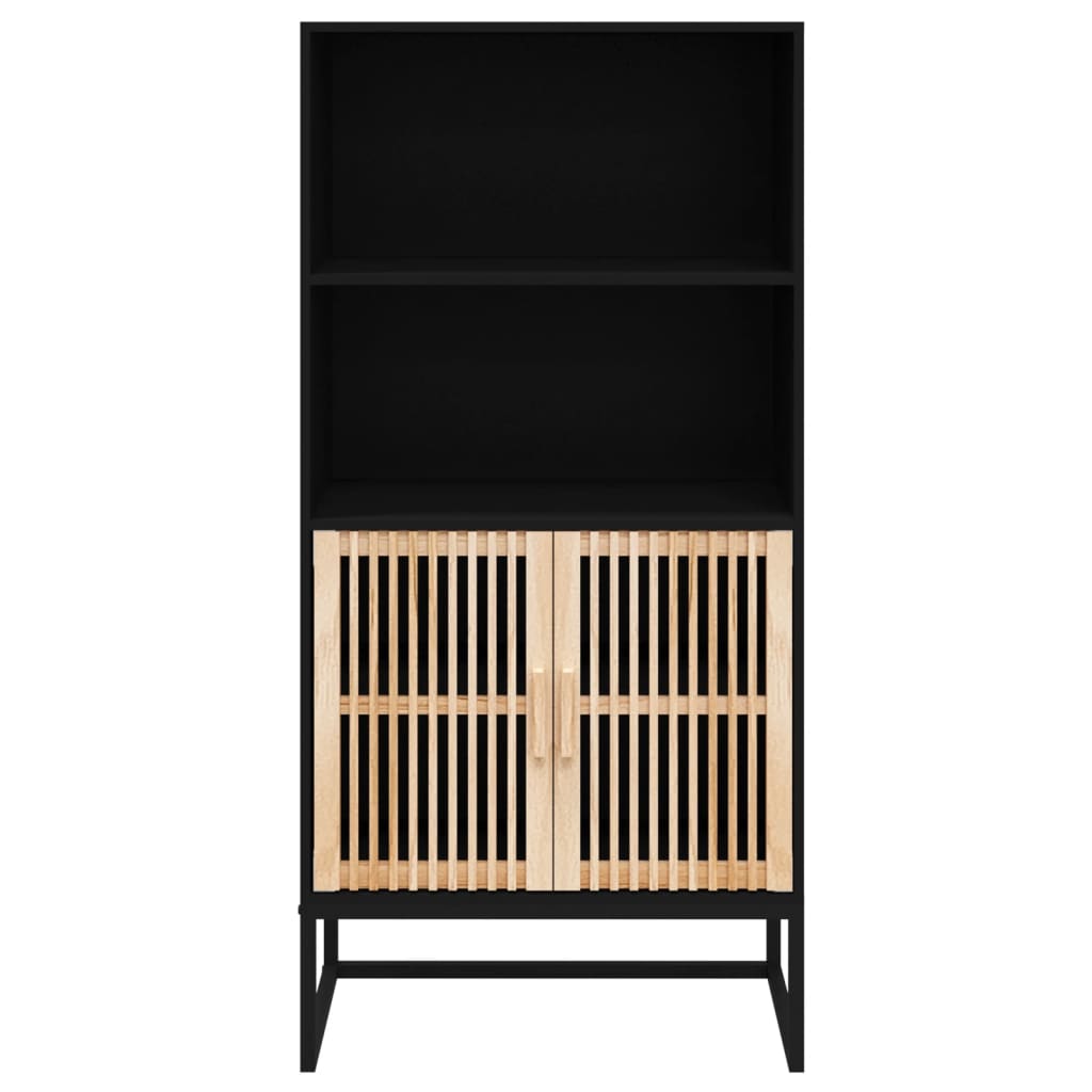 højskab 60x35x125 cm konstrueret træ sort