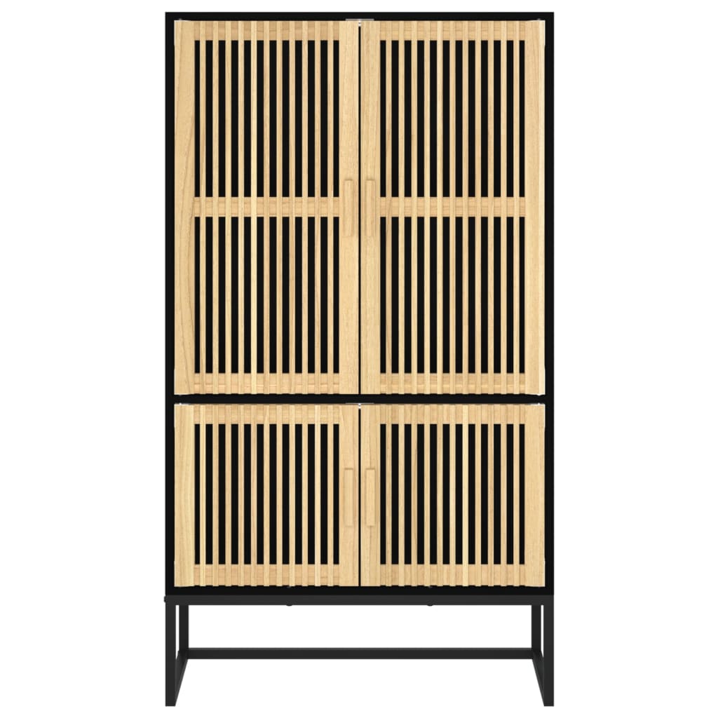 højskab 70x35x125 cm konstrueret træ sort