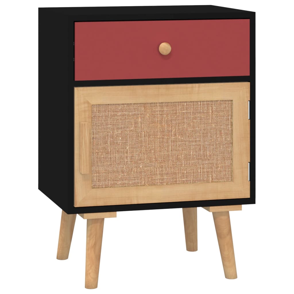 sengeborde 2 stk. 40x30x55 cm konstrueret træ sort