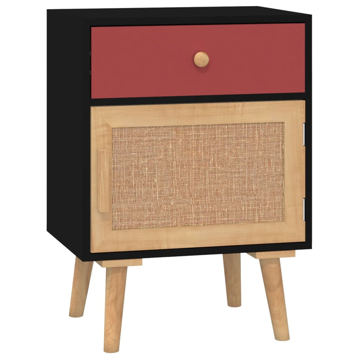 sengeborde 2 stk. 40x30x55 cm konstrueret træ sort