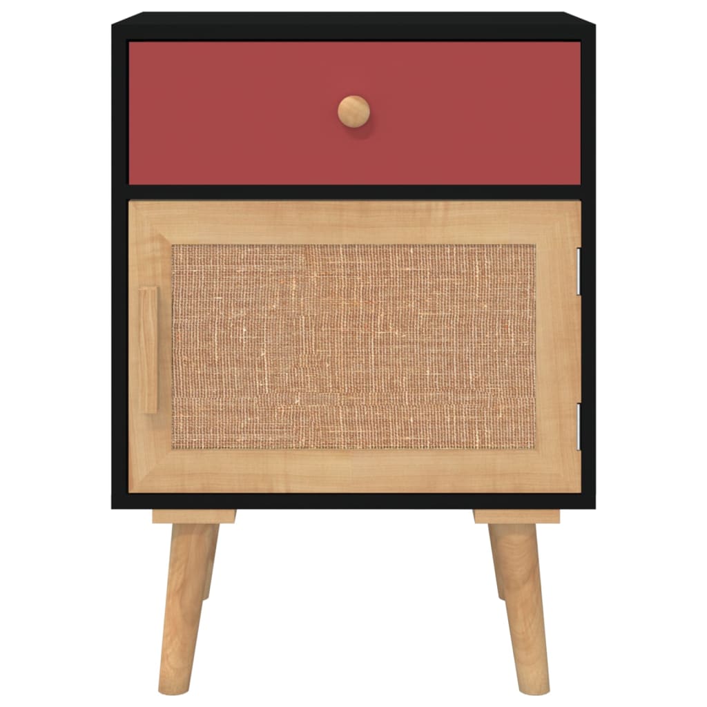 sengeborde 2 stk. 40x30x55 cm konstrueret træ sort
