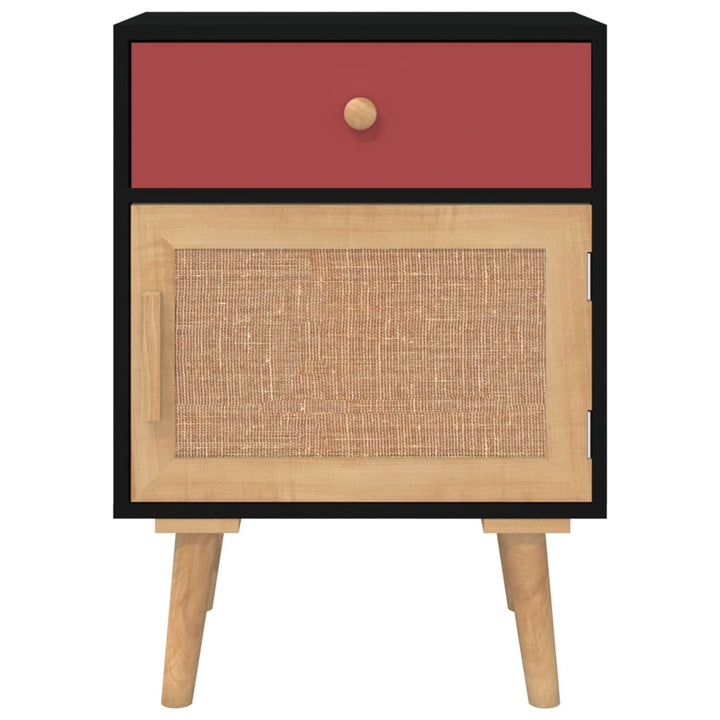 sengeborde 2 stk. 40x30x55 cm konstrueret træ sort