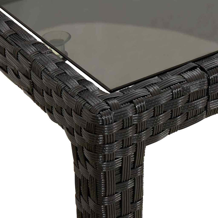 Have Spisebord Sort 150 x 90 x 75 cm Poly rattan