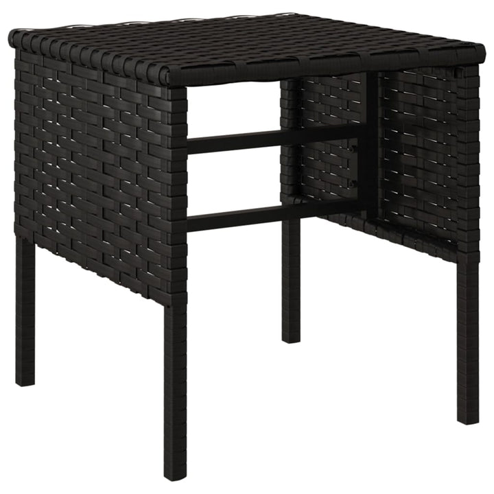 fodskamler med hynder 4 stk. til haven polyrattan sort