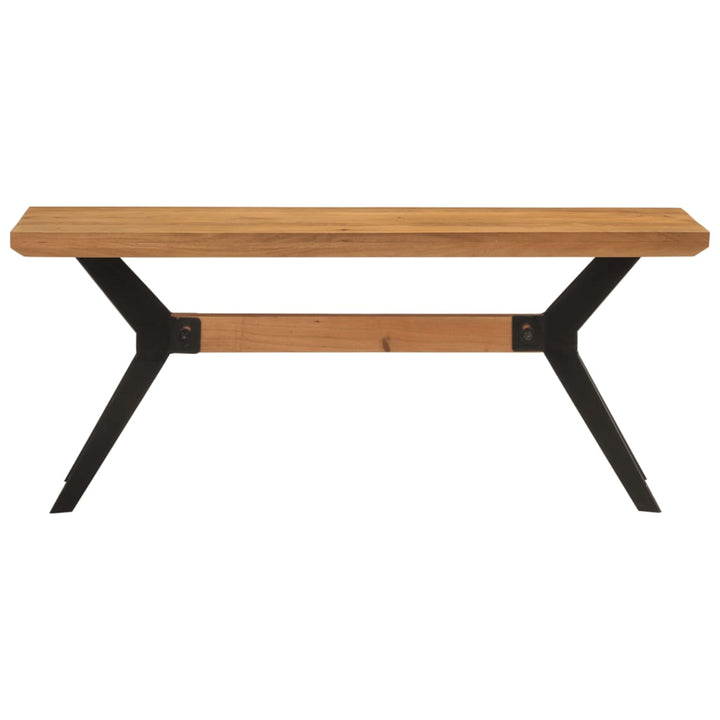 spisebænk 110x40x46 cm massivt akacietræ og stål