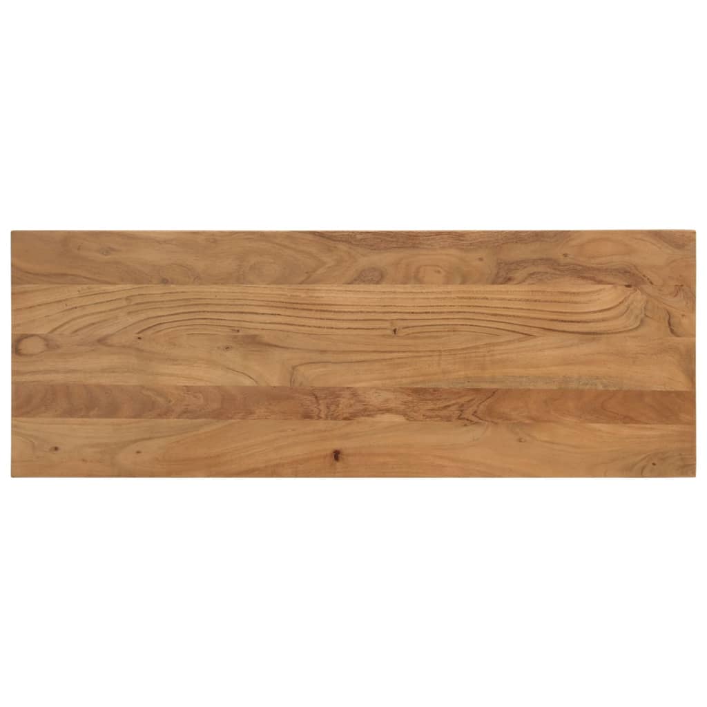 spisebænk 110x40x46 cm massivt akacietræ og stål
