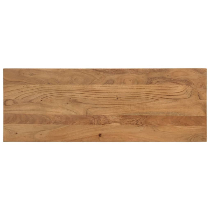 spisebænk 110x40x46 cm massivt akacietræ og stål