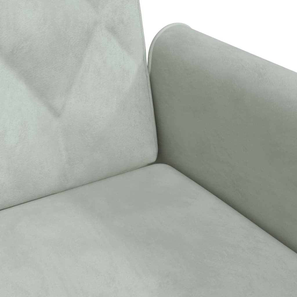sovesofa med armlæn velour lysegrå