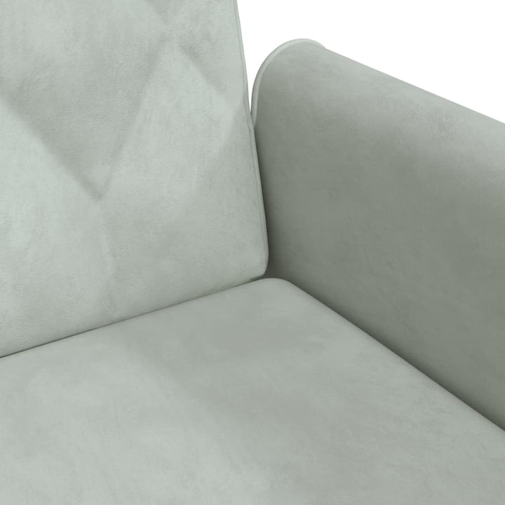 sovesofa med armlæn velour lysegrå