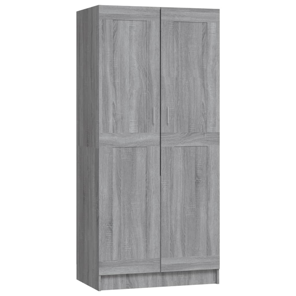 klædeskab 82,5x51,5x180 cm konstrueret træ grå sonoma-eg