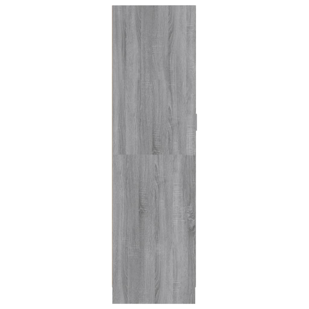 klædeskab 82,5x51,5x180 cm konstrueret træ grå sonoma-eg