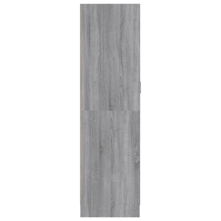 klædeskab 82,5x51,5x180 cm konstrueret træ grå sonoma-eg